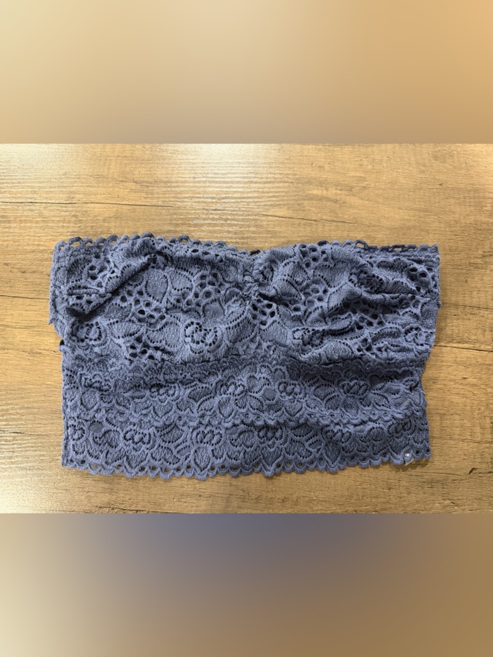 Aerie Navy Eyelet Lace Bandeau Bralette